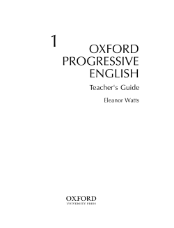 Teaching Guide 1 - Oxford University Press