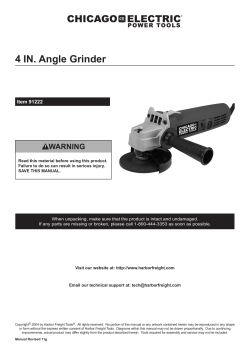 4 IN. Angle Grinder - Harbor Freight Tools