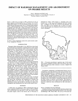 impact of railroad management and abandonment on prairie relicts