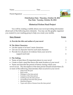 Historical Fiction Final Project