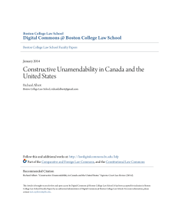 Constructive Unamendability in Canada and the United States