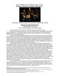 Jerry Tollifson Art Criticism Open 2016 Essay by Kylie Kuhlman