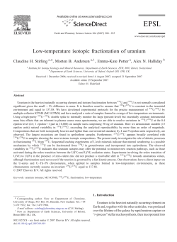Low-temperature isotopic fractionation of uranium