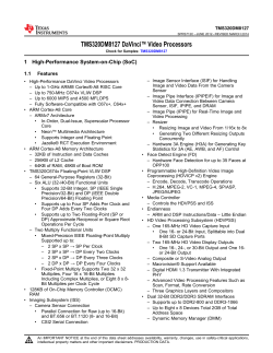 TMS320DM8127 DaVinci&trade; Video Processors