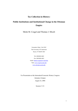 Tax Collection in History: Public Institutions and Institutional Change