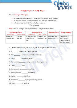 HAVE GOT - Global Insight