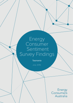 Energy Consumer Sentiment Survey Findings (TAS)