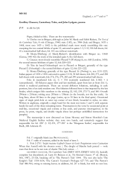 MS 152 England, s. xvmed and xv3/4 Geoffrey