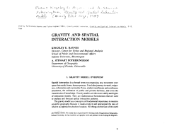 gravity and spatial interaction models