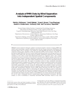 Analysis of fMRI Data by Blind Separation Into Independent Spatial