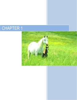 Chapter 1 Live Animals