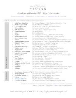 Angelique Midthunder, CSA | Santa Fe, New Mexico Fe a tu re Film