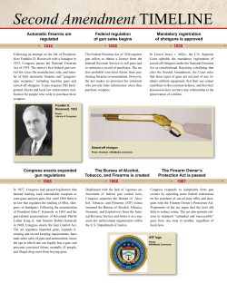 Second Amendment TIMELINE
