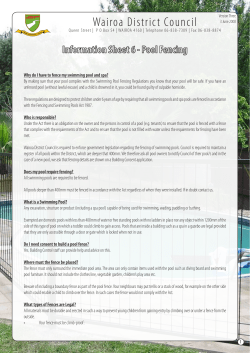 Pool Fencing - Wairoa District Council