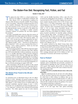 The Gluten-Free Diet: Recognizing Fact, Fiction, and Fad
