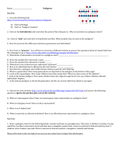 Pedigree and Karyotype Acitivty