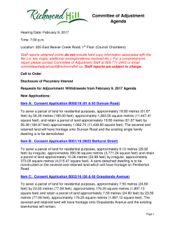 Agenda and Staff Reports - February 9, 2017 Meeting