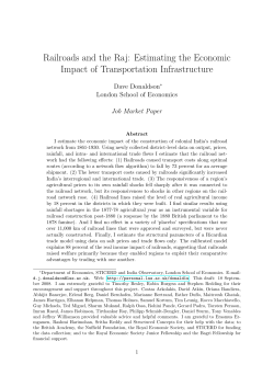 Railroads and the Raj: Estimating the Economic Impact of