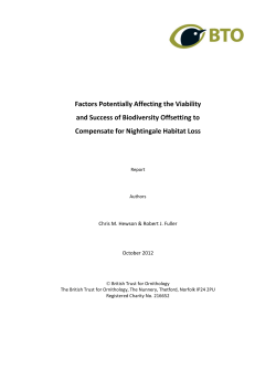 Factors Potentially Affecting the Viability and Success of Biodiversity