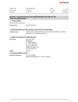 section 1: identification of the substance/mixture and of
