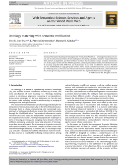 Ontology matching with semantic verification
