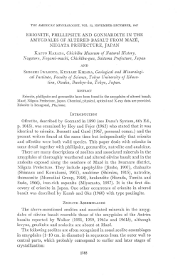 ERIONITE, PHILLIPSITE AND GONNARDITE IN THE AMYGDALES