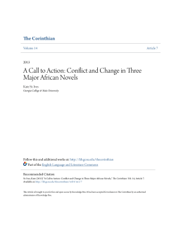 A Call to Action: Conflict and Change in Three Major African Novels
