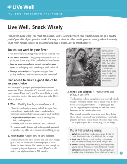 Live Well, Snack Wisely - Intermountain Healthcare