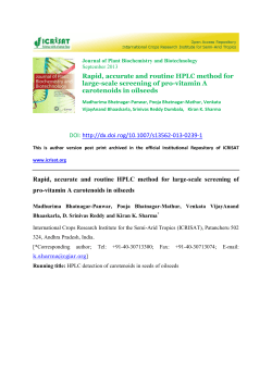 An efficient HPLC method for extraction of &beta;