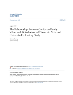 The Relationships between Confucian Family Values and