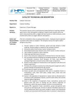 catalyst technician job description