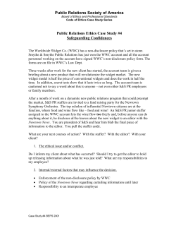 Public Relations Ethics Case Study