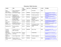 Elementary Math Books
