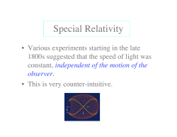 Special Relativity