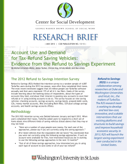 Account use and demand for tax-refund saving vehicles: Evidence