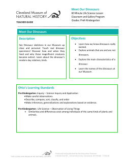 Ohio`s Learning Standards Meet Our Dinosaurs Description