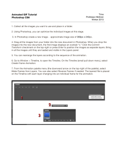 Animated GIF Tutorial Photoshop CS6