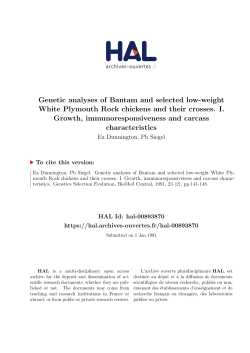 Genetic analyses of Bantam and selected low-weight White