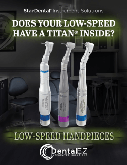 Titan Low-Speed Handpiece Systems Brochure