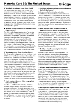 Maturita Card 20: The United States - Bridge