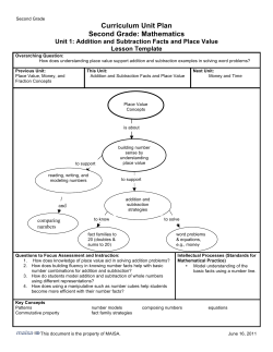 Curriculum Unit Plan Second Grade