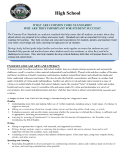 High School CC Parent Newsletter