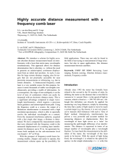 Highly accurate distance measurement with a frequency comb laser