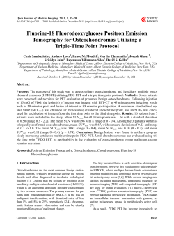 Fluorine-18 Fluorodeoxyglucose Positron Emission Tomography for