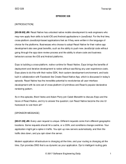 SED328 - Future of React Native