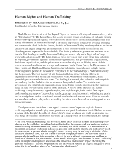 Human Rights and Human Trafficking