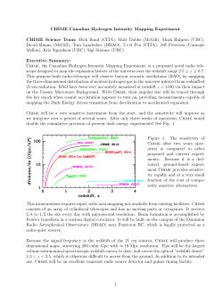 CHIME Canadian Hydrogen Intensity Mapping