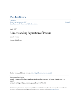 Understanding Separation of Powers