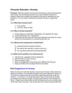 Character Education: Honesty