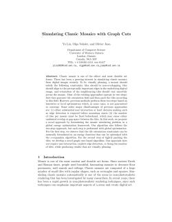 Simulating Classic Mosaics with Graph Cuts